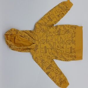 Carter's Yellow Construction Vehicle Hooded Sweatshirt (2T)